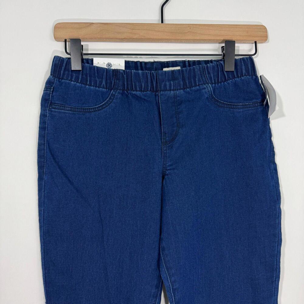 OshKosh B’gosh Girl’s Size 12 Solid Blue Stretch Pull On Jegging Pants New - Picture 3 of 8